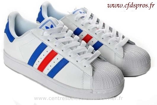 adidas superstar bleu blanc rouge